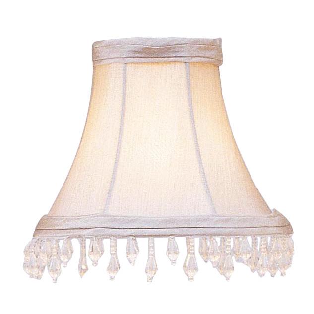 Livex Lighting S144 Chandelier Shade Pewter Bell Clip Shade with Clear Beads